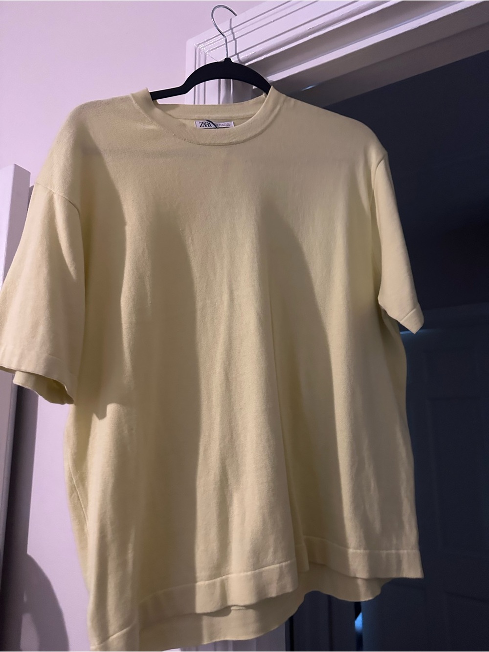 Zara Women’s Crew Neck Short Sleeve Shirt - Yellow